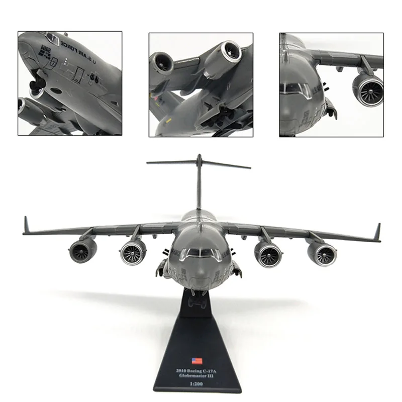 1/200 USA Mereväe Armee C-17 Globemaster transpordilennuk lennuk lennuk võitleja mudel mänguasi, siseruumides kuvada lapsed kogumine