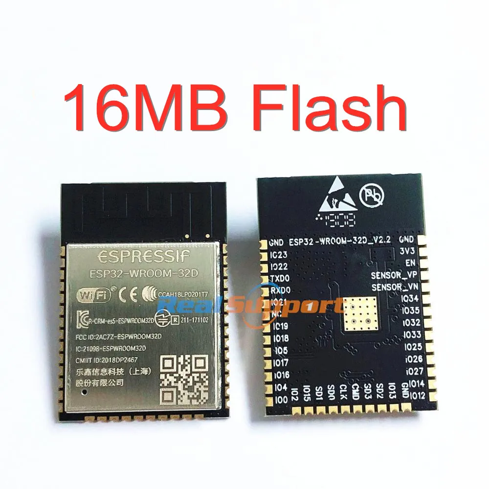 10TK ESP32-WROOM-32D 4 MB 8MB 16 MB Flash Mälu ESP32-WROOM-32D-N16 Wi-Fi+BT+silmas on gaasimull ESP32 Moodul Espressif Originaal