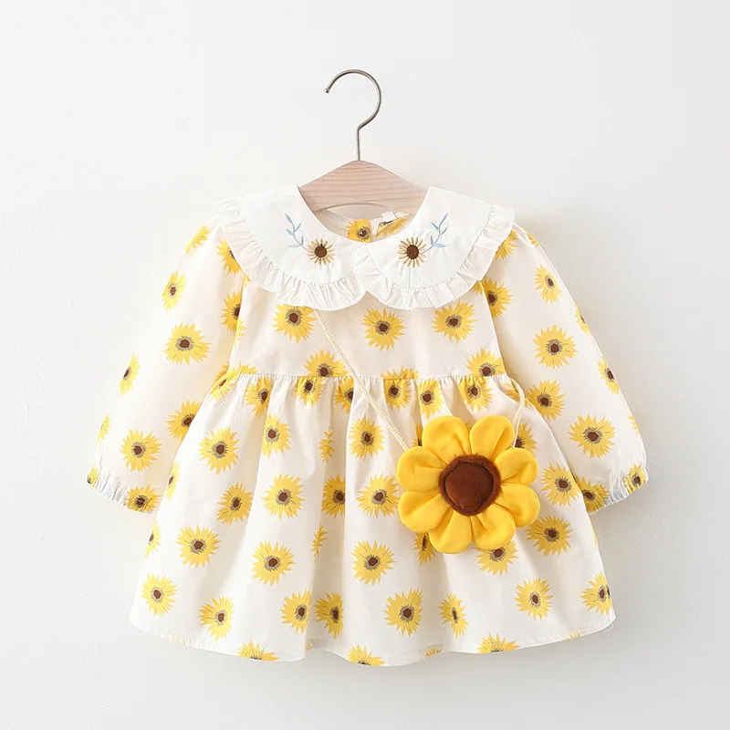 2021 primavera vastsündinud beebi tüdrukute riided riided casual kleit väikelapse tüdrukutele beebi riideid 1 2 aasta imiku sünnipäeva kleit