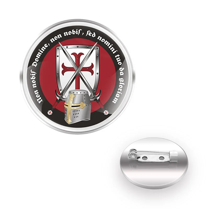 2021 Uus Knight Templar Risti Mõõk Prossid Teenetemärgi Krae Pin-Klaas Kumer Dome Naiste, Meeste Aksessuaarid Kingitus