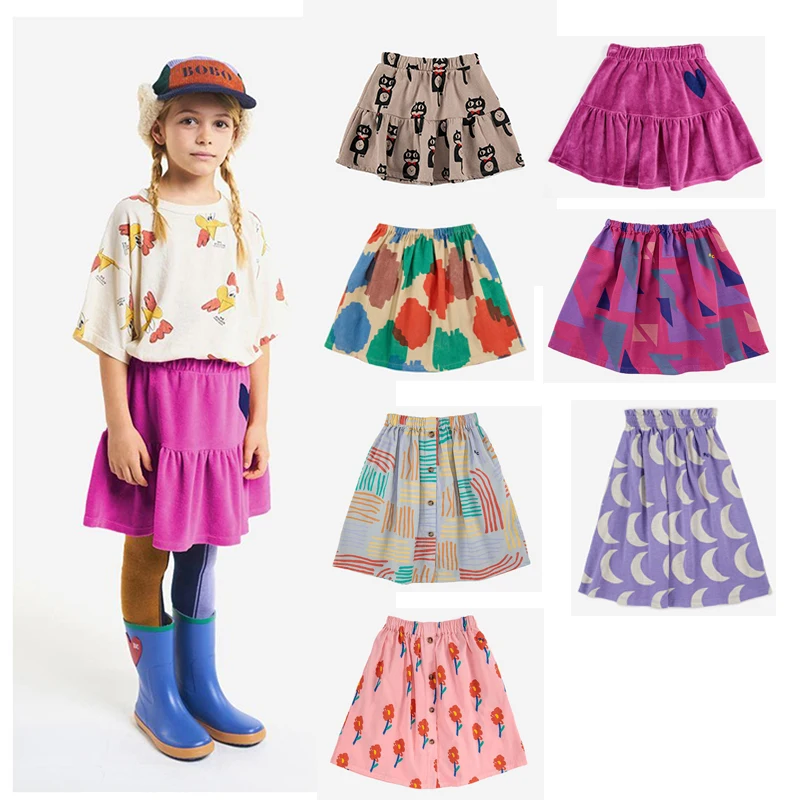 2022 Sügisel ja Talvel, Baby Girls Peace Värvi Sobitamise Trükkimine Vabaaja Lühike Seelik Kleit Seatud Laste Clothings