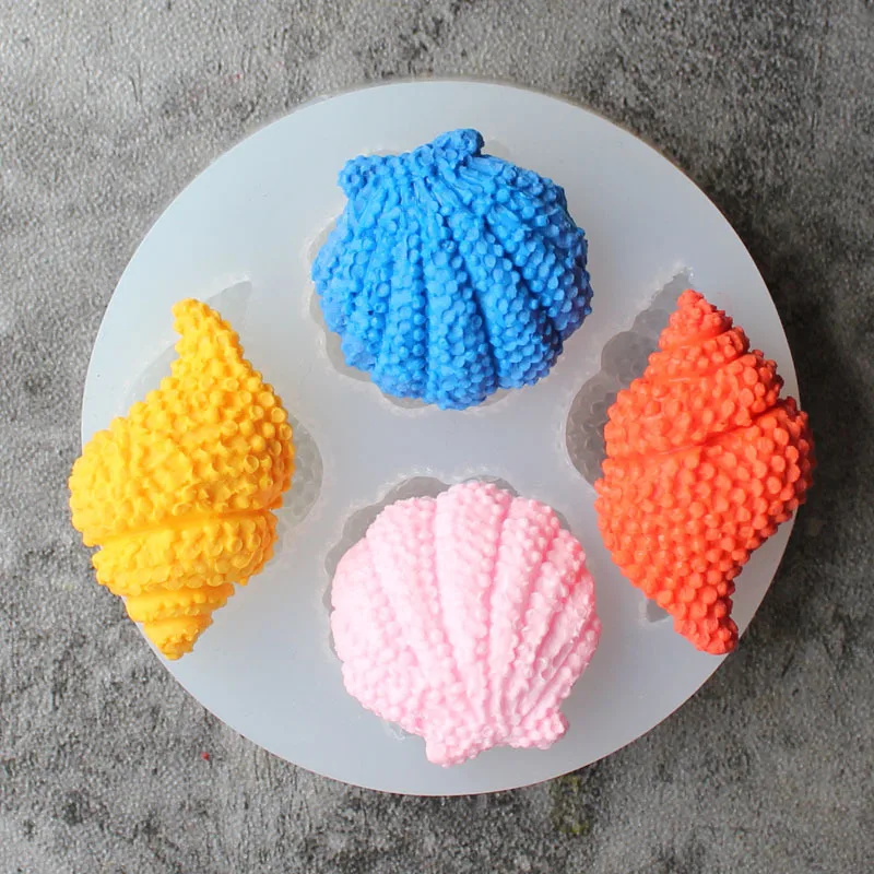 3D Conch Shell Kook Teenetemärgi Silikoon Hallituse Küpsised Šokolaadi Fondant, Hallitusseened, Surutrükiga Saia Hallitus DIY Köök, Küpsetamine, Tööriistad