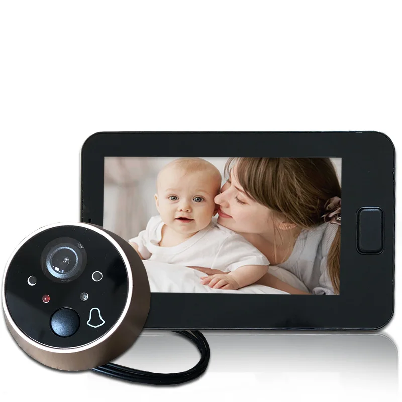 4.3 tolline Video peephole Uks Digitaalne Kaamera Uksekell IR Night Vision 170-Kraadise Nurga all Peephole Kaamera Jälgida Visuaalse Uksekell