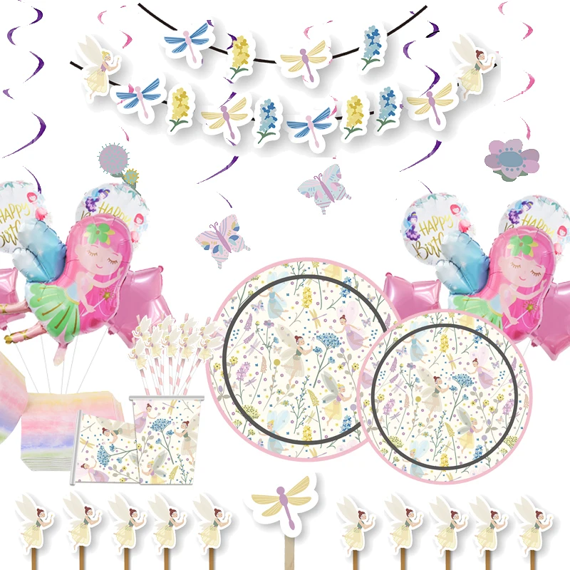 6tk/Set Roosa Mitu Õhupalli Väike Haldjas Tüdruk Foolium Ballon Konfetit Globos Baby Kids Tüdruk Elf Printsess Teema Sünnipäeva