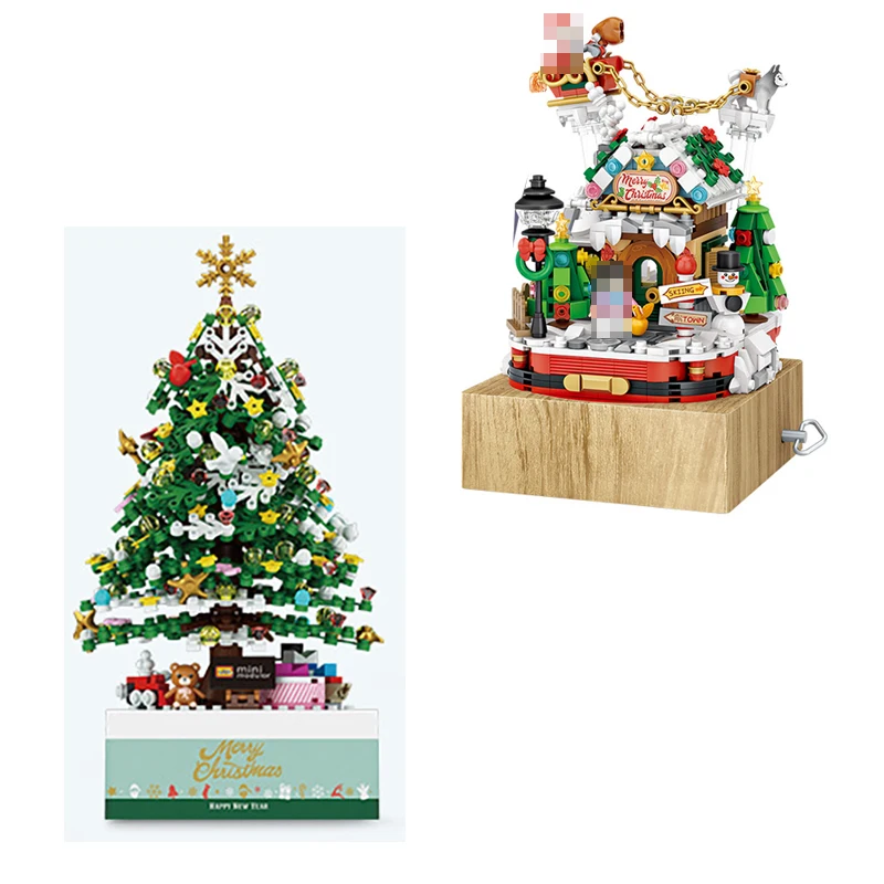 979 TK LOZ Mini ehitusplokid Christmas House Santa Claus Puu, Lumememm Hirv ehitusplokk, Mänguasjad, Laste jõulukinke