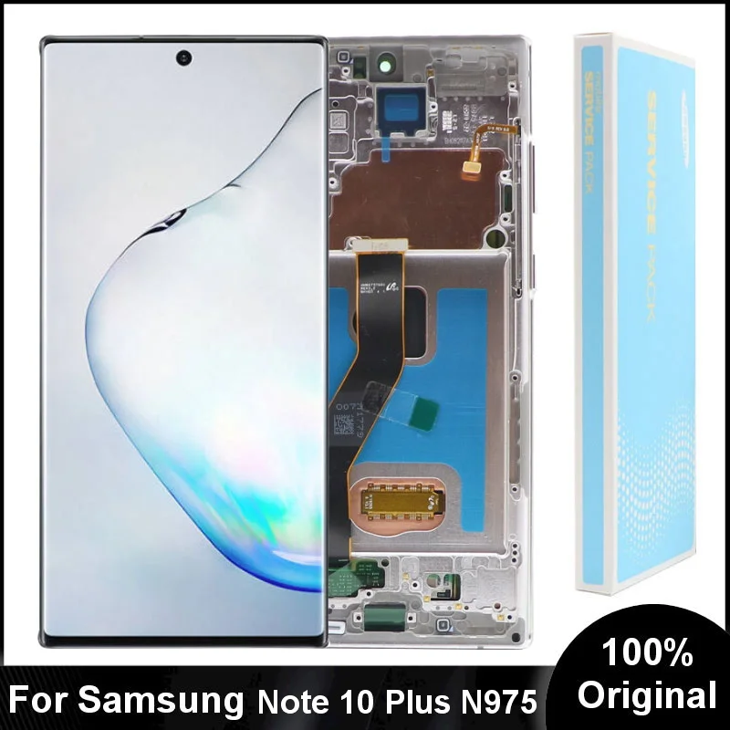 ALGNE AMOLED Lisa 10 Pluss Lcd-Ekraaniga Samsung Galaxy note10 plus Lcd N975 N9750 N975F Koos raami LCD Ekraan Puutetundlik Ekraan