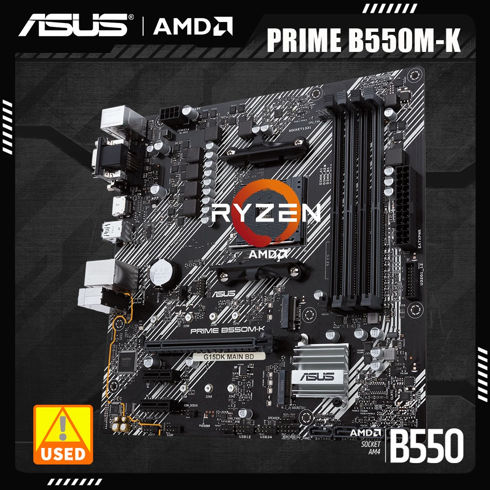 AMD B550M Emaplaadi ASUS PEAMINISTER B550M-K B550 4×DDR4 DIMM 128G 4600 (°C)MHz ,M. 2, toetab AMD Ryzen 4000G 5000 CPU PCI-E 4.0 B550