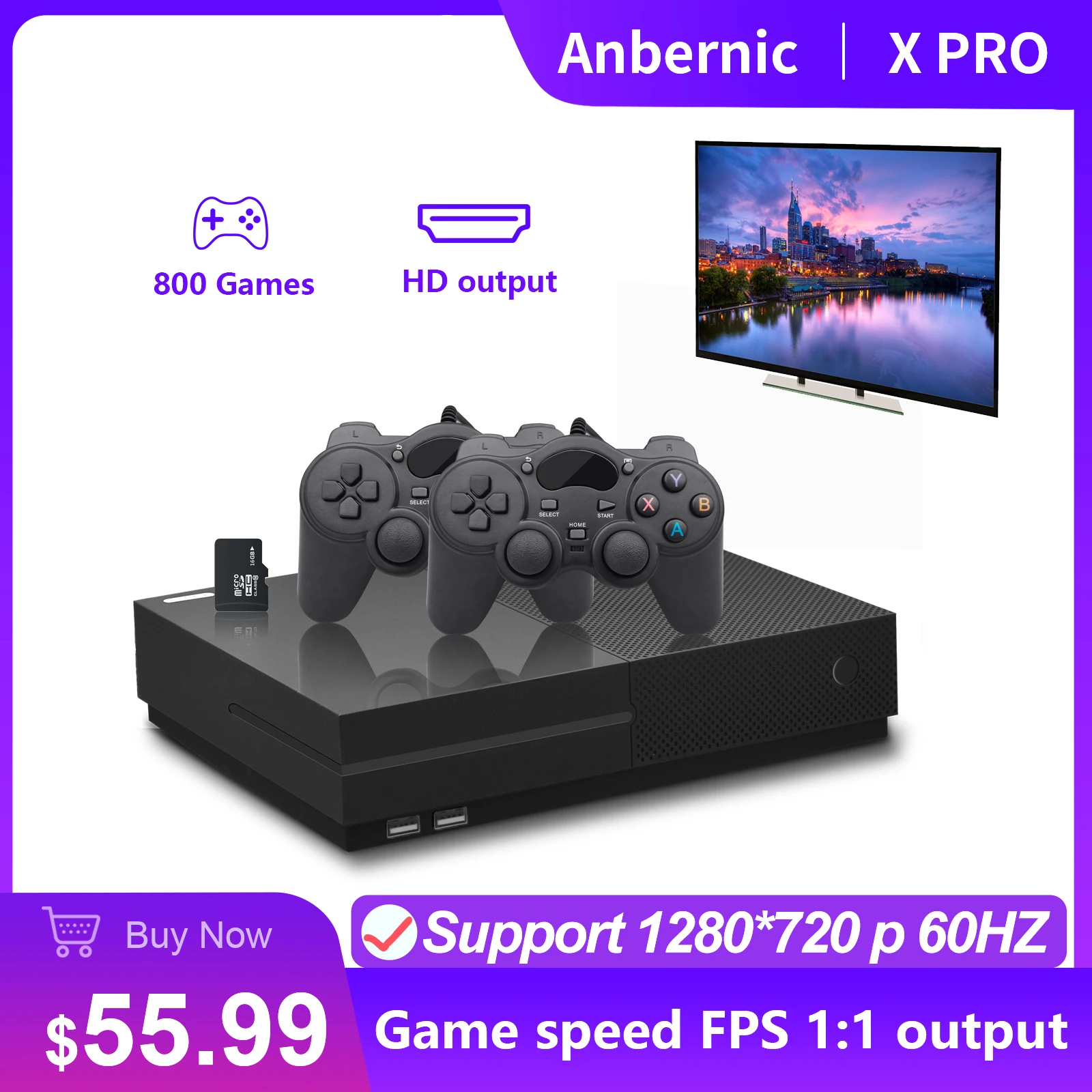 ANBERNIC XPRO PS1 Video Mängu Konsool 64Bit TV HDMI-ühilduvate 800 Pere Mäng 43 PS1 Mängu X Pro Retro Video Mängu Mängija