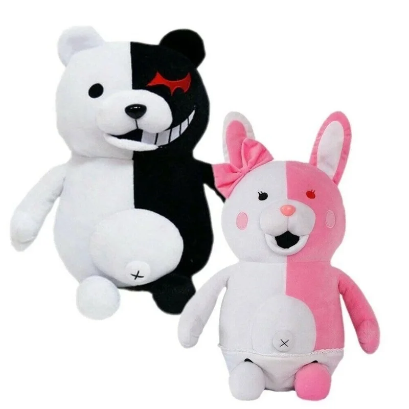 Armas Dangan Ronpa Super Danganronpa 2 Monokuma Must &Valge Karu Palus Mänguasjad Cartoon Pehme Täidisega Loomade Doll Jõulukinke