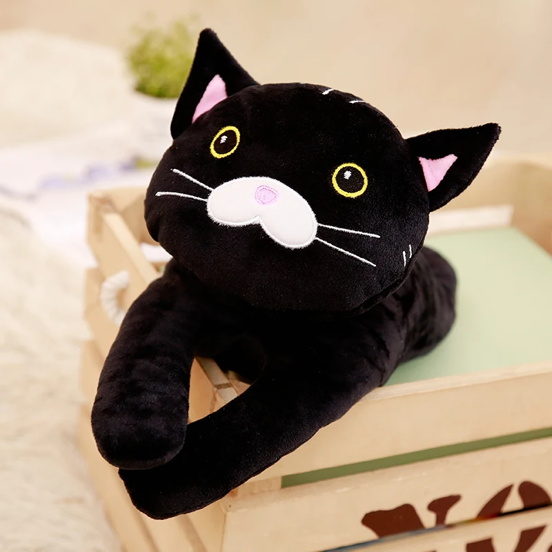 Armas Must Kass Palus Lapsed Mänguasjad Täidisega Multikas Loomade Doll Simulatsiooni Mänguasjad Lastele Pehme Padi Sünnipäeva Kingitus