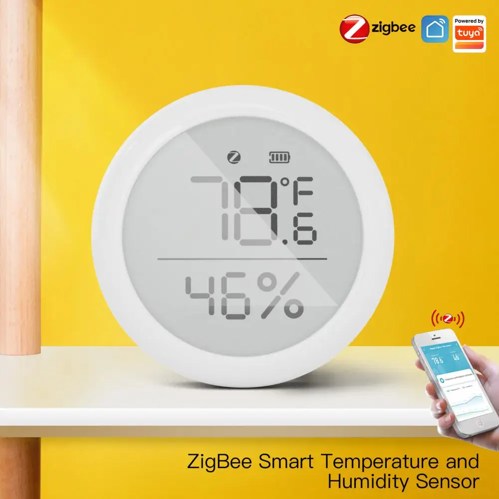 Aubess Tuya Smart ZigBee Temperatuuri ja Niiskuse Andur Sise-Hygrometer LCD Ekraan Kaugjuhtimispult ZigBee Hub Värav