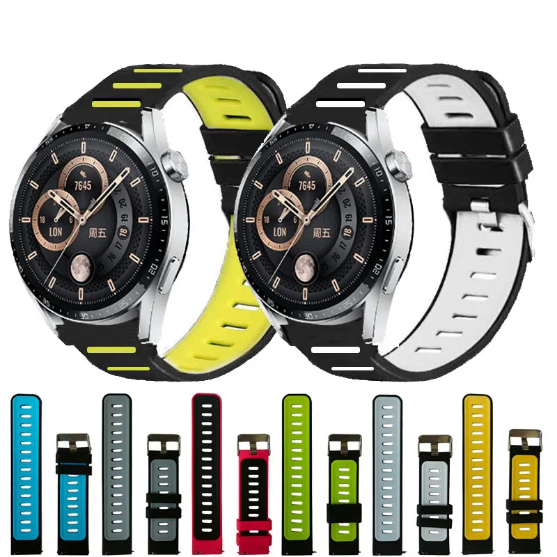 correa 22mm kella rihm Smartwatch Vöö Bänd Huawei Vaadata GT 2/GT3 46 mm Runner Käevõru GT 3 GT2 Pro Silikoon Watchband