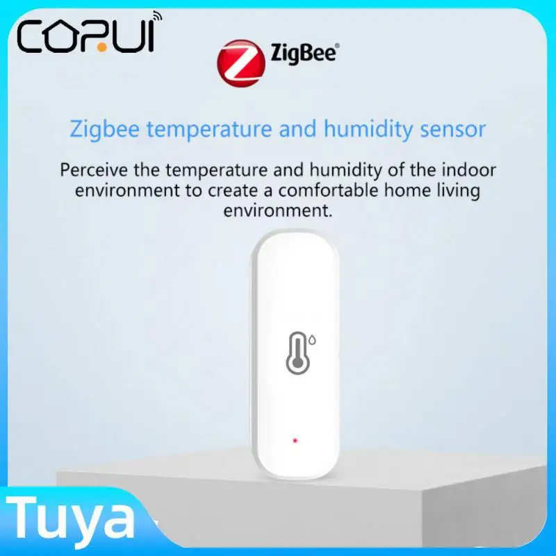 CORUI Tuya ZigBee Smart Temperatuuri Ja Niiskuse Andur Termomeeter APP pult Home Security Tööd Alexa Google Kodu