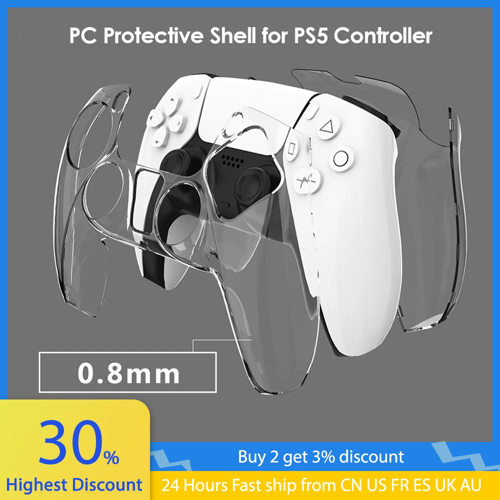 Eest Töötleja Ultra Slim Juhul Läbipaistev Kate Mäng Töötleja Protector Shell kate korral PS 5 DualSense