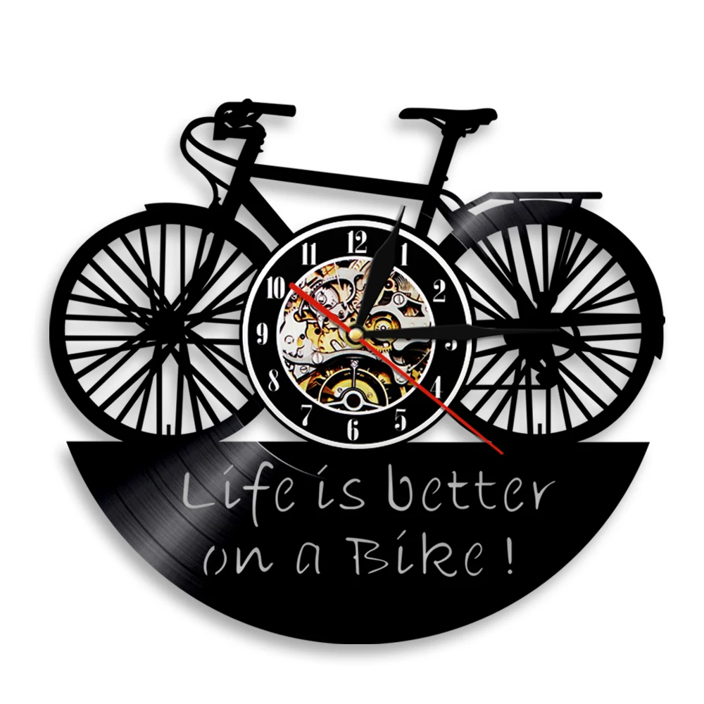 Elu On Parem Bike Vinüül Rekord Kella Kaasaegne Elu Paremaks Kella Mootorratta Rider Moto Bikers Jalgratas, Jalgrattur