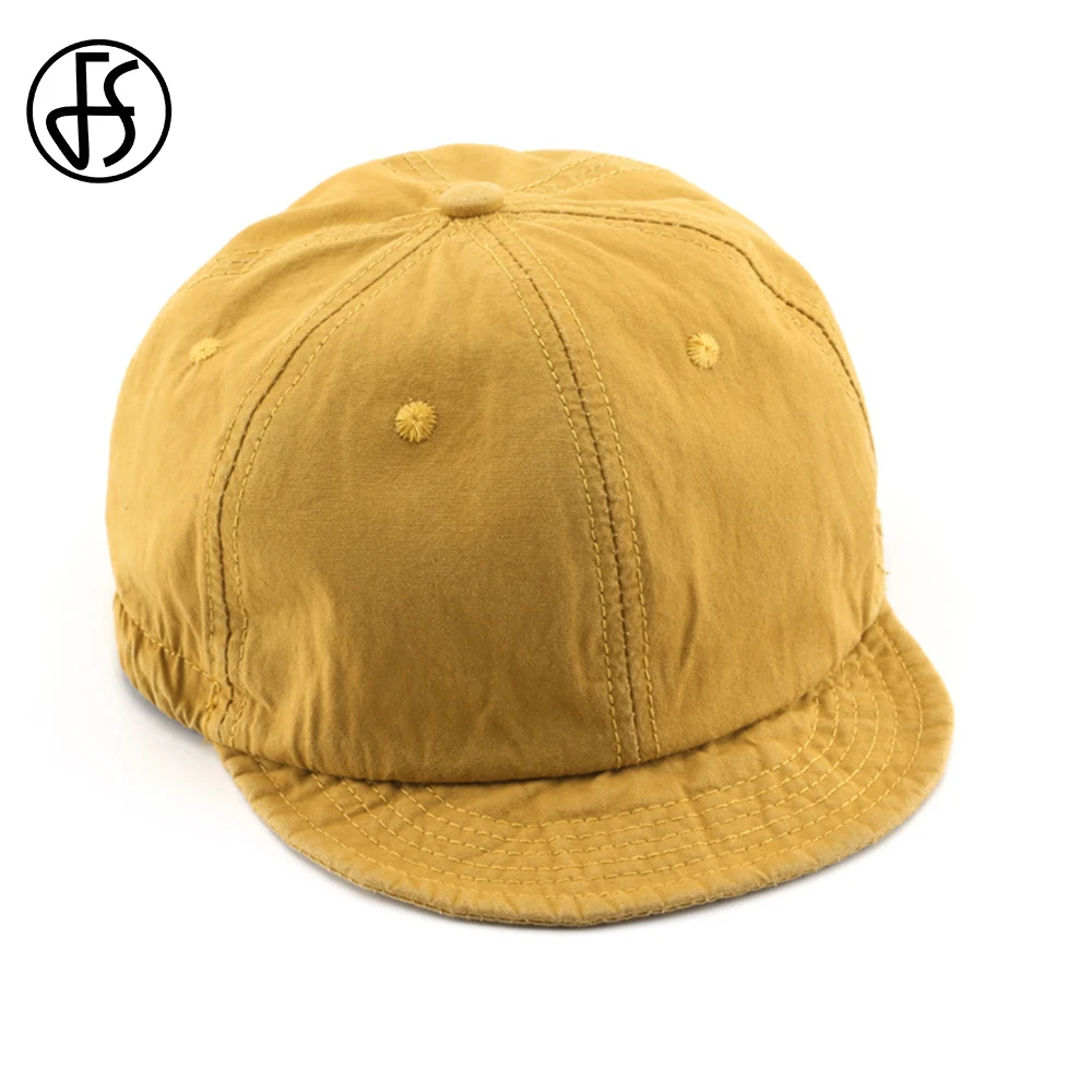 FS 2021 Lühike Nokk (Solid Color Soft Peal Ringi Baseball Cap Streetwear Hip-Hop Müts Disainer Kollane Mehed, Naised, Mütsid Luu Masculino