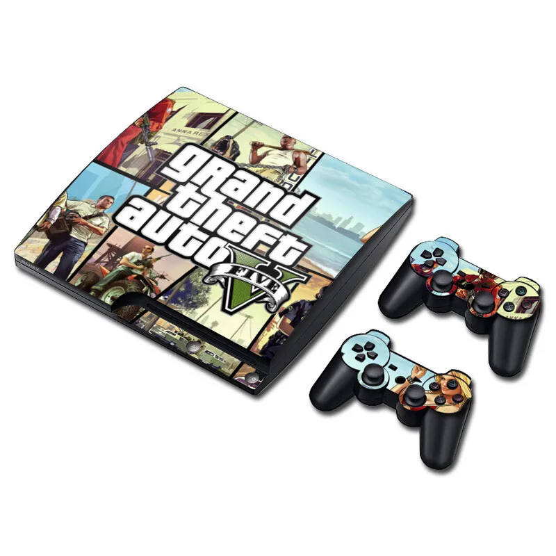 Granf Theft Auto GTA 5 Naha Kleebis Decal PS3 Slim PlayStation 3 Konsooli ja Kontrollerid PS3 Slim Nahad