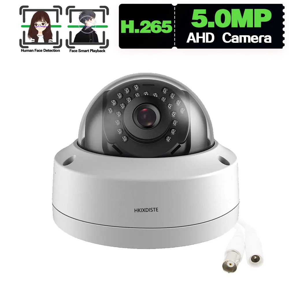 H. 265 5MP Järelevalve CCTV Kaamera BNC Veekindel Vandalproof 5MP HD liikumistuvastus IR Night Vision Dome AHD Turvalisuse Kaamera