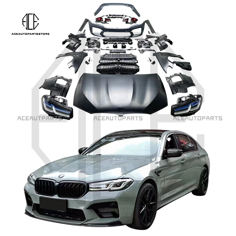 Hulgi-Auto kaitseraudade BMW 5 seeria G30 G38 530i 540i 2018-2020 facelift 2021 M5 Keha Komplekti Kapuuts Vendrid Esituled Tagatuled