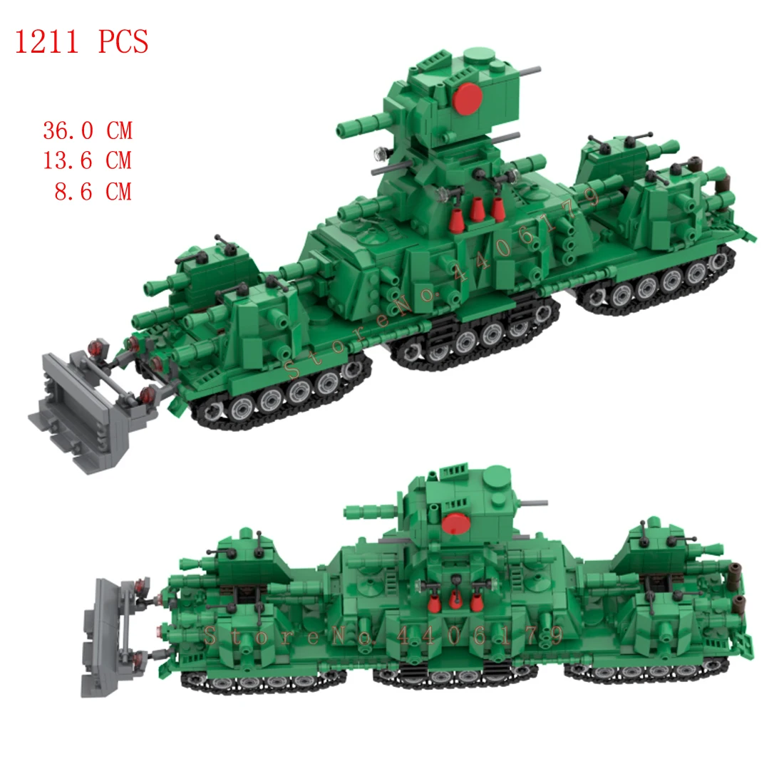 kuum sõjalise teist MAAILMASÕDA Nõukogude Liidu Armee KV-44 Raske tank, roheline sõidukite sõda seadmete relvi ehitusplokid mudel tellised mänguasjad kingitus