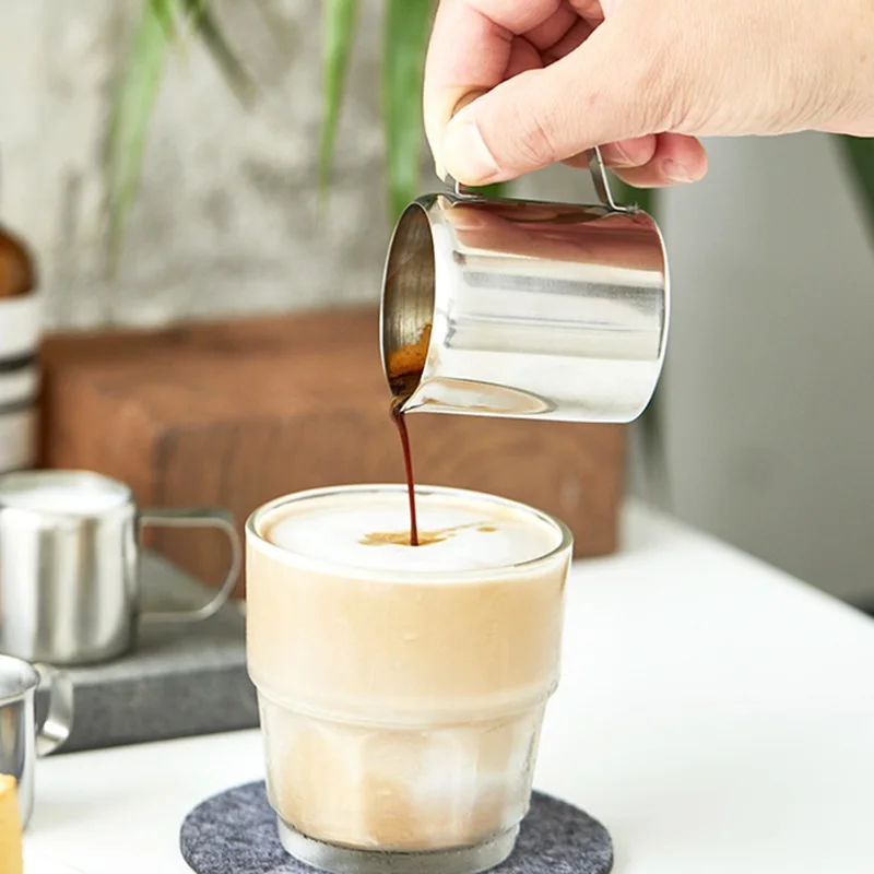 Käsitöö kohvitass Kohvi Pood Roostevabast Terasest Espresso Kohvi Tassi Piima le kannu Kann Barista Latte Piim Le Tarvikud