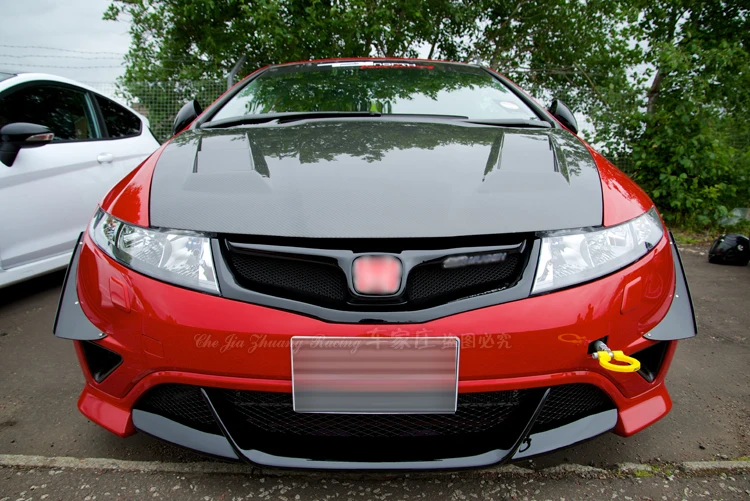 Kõrge kvaliteet päris carbon fiber auto ees grill, iluvõre body kit paigaldamise HONDA Civic Type-R FN2, MUGEN
