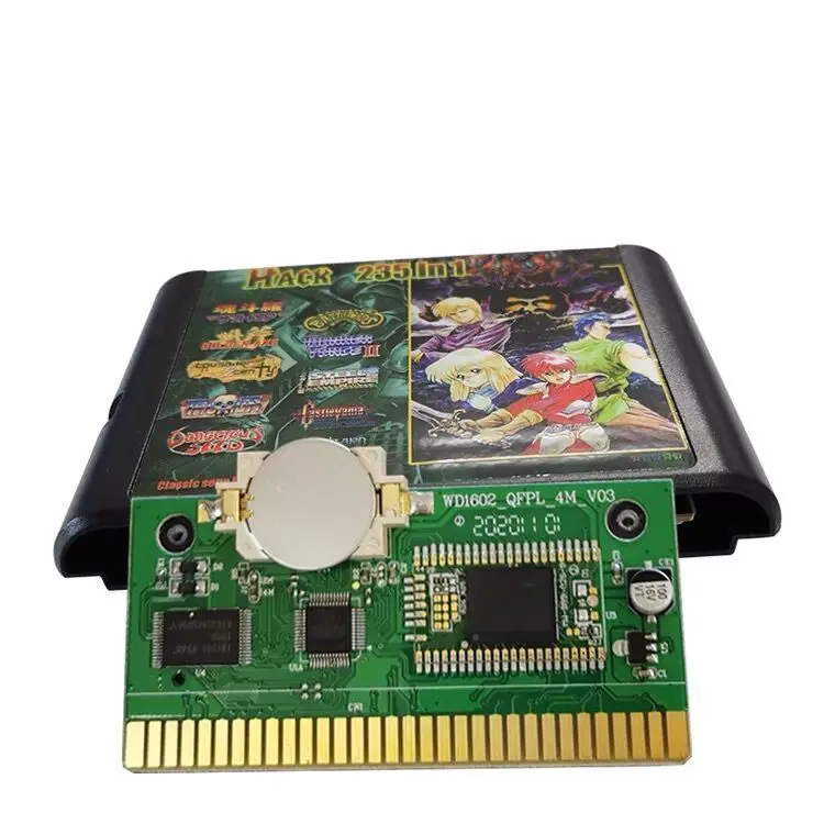 Lõplik versioon 235 1 Hack Sega Genesis Mega Drive Mäng Cartridge jaoks 2G bitine mängu kassett