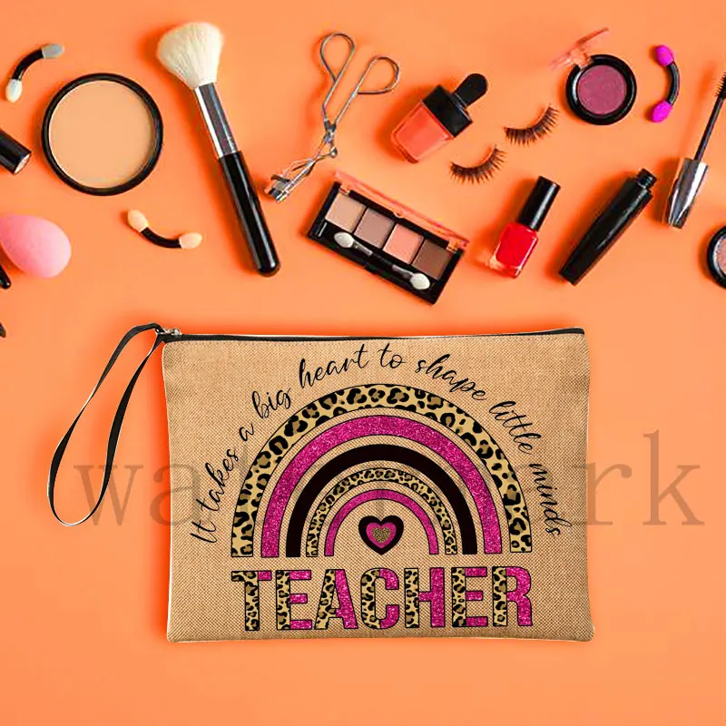 Ma olen õpetaja Prindi Kosmeetika Kotis Tõmblukk Kotid, Kingitus Õpetaja Meik kott Kosmeetika Kott Õpetaja Kott Õpetaja Ladustamise Kott