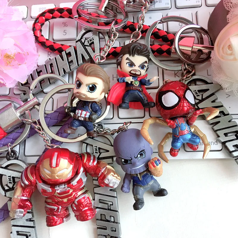 Marver Avengers Võtmehoidja Võtmerõngast Thor Raud Spider Man Thanos Kapten Ameerika Groot Loki Ripats Nukk Mudel Anime, Joonis Koguda