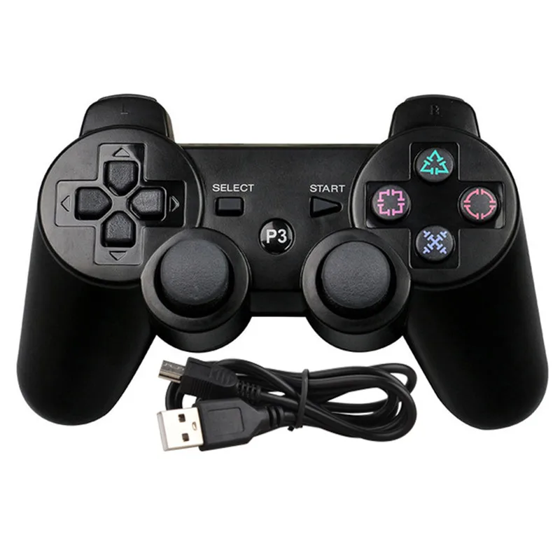 Must PS3 Wired Juhtnuppu USB-Kaabel-Gamepad PS3 Kahekordne Vibratsioon Joypad PS3 Töötleja Game Pad