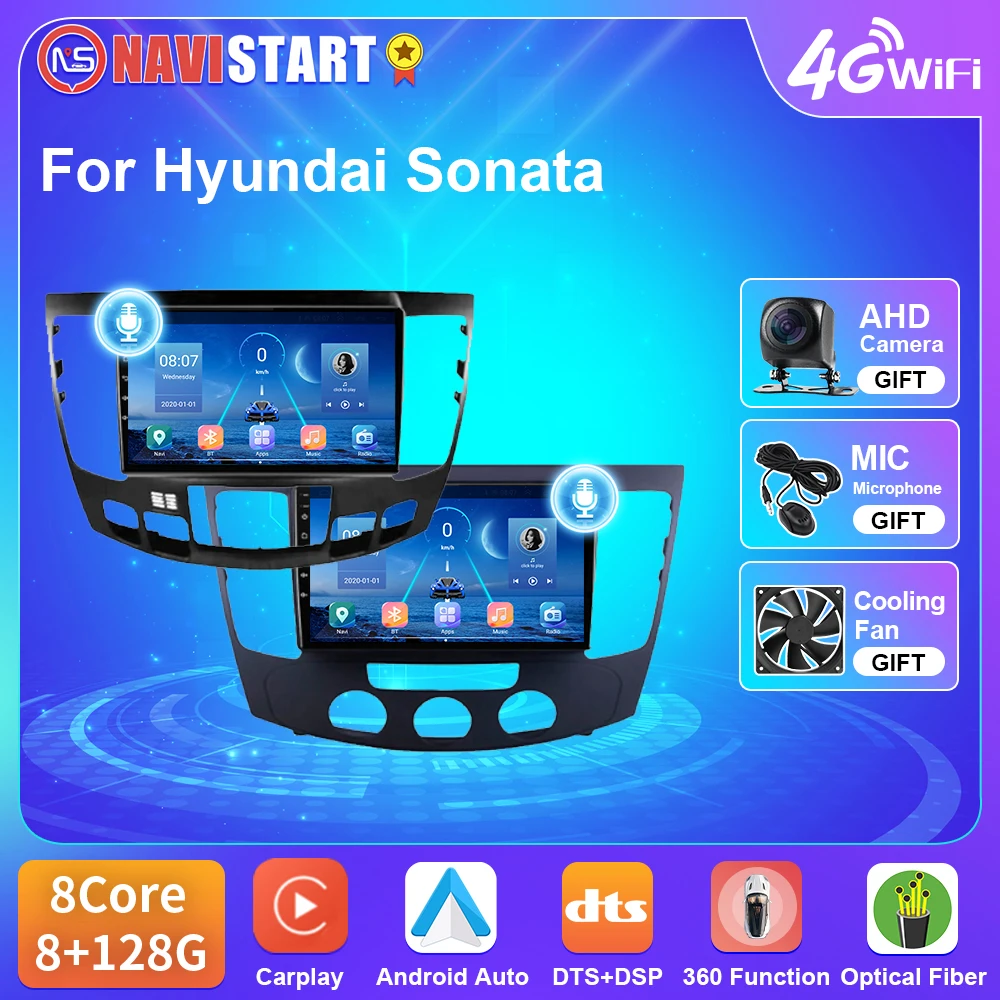 NAVISTART T5 Jaoks Hyundai Sonata NF 2008-2010 Auto Raadio 4G WIFI Carplay Auto DSP GPS Navigation Stereo Android Nr 10 DVD-Mängija