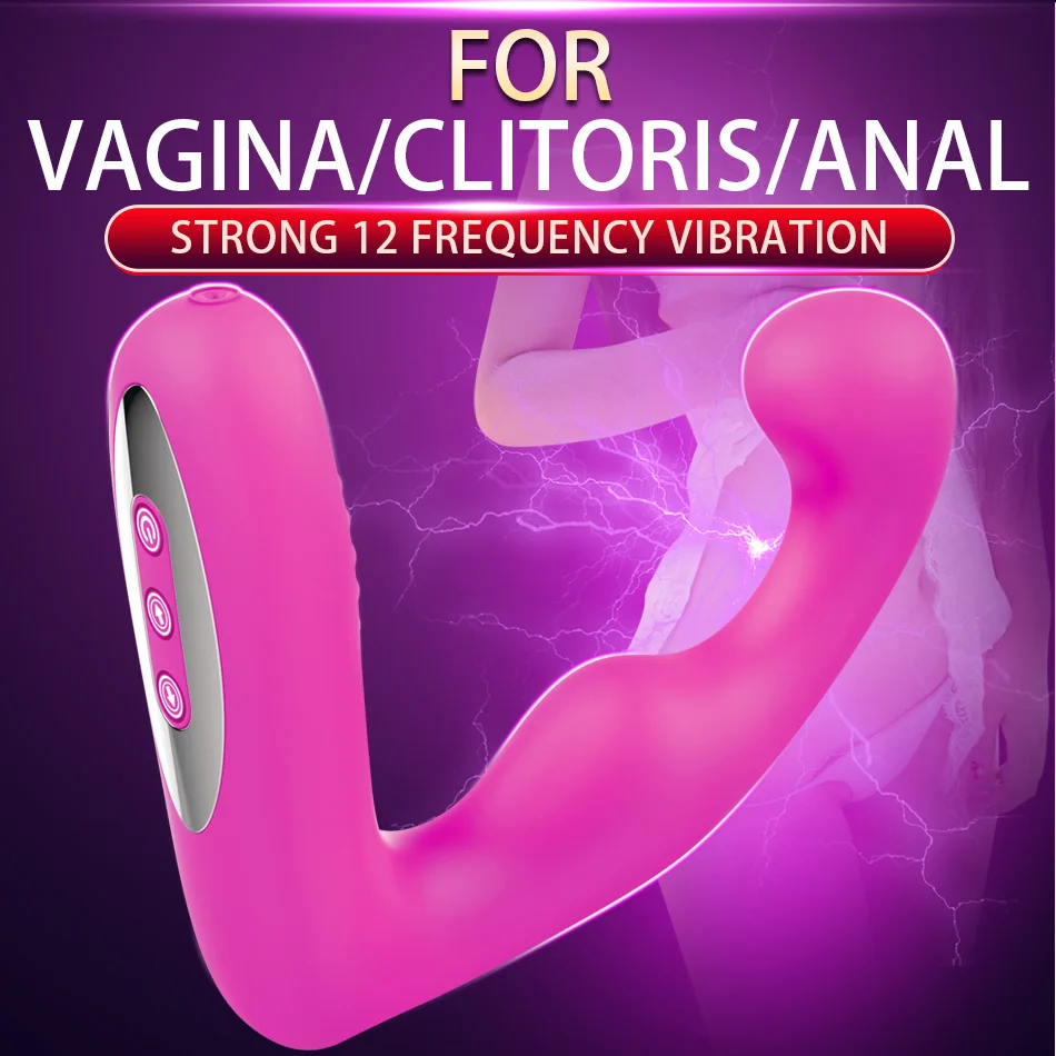 Nähtamatu Kanda 12 Mode Topelt Vibraator Sex Mänguasjad Naine Meeste Täiskasvanute Vagiina Clit Anal G Spot Detektor Erootiline Intiimne Kaupade Pood
