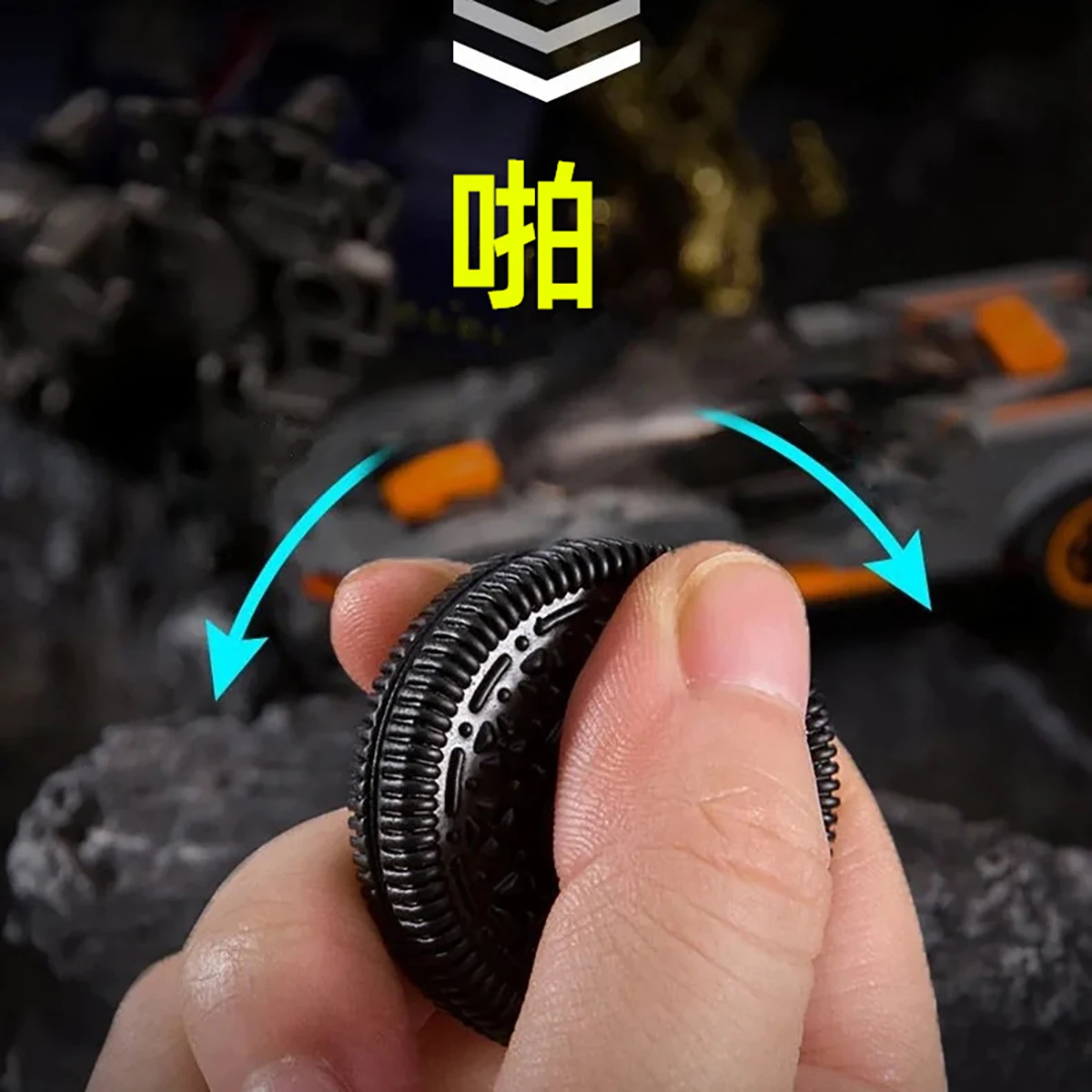 Oreo ppb pop münte sõrme dekompressiooni mänguasi mees vent artefakt fidget liuguri metallist edc ringi mündid