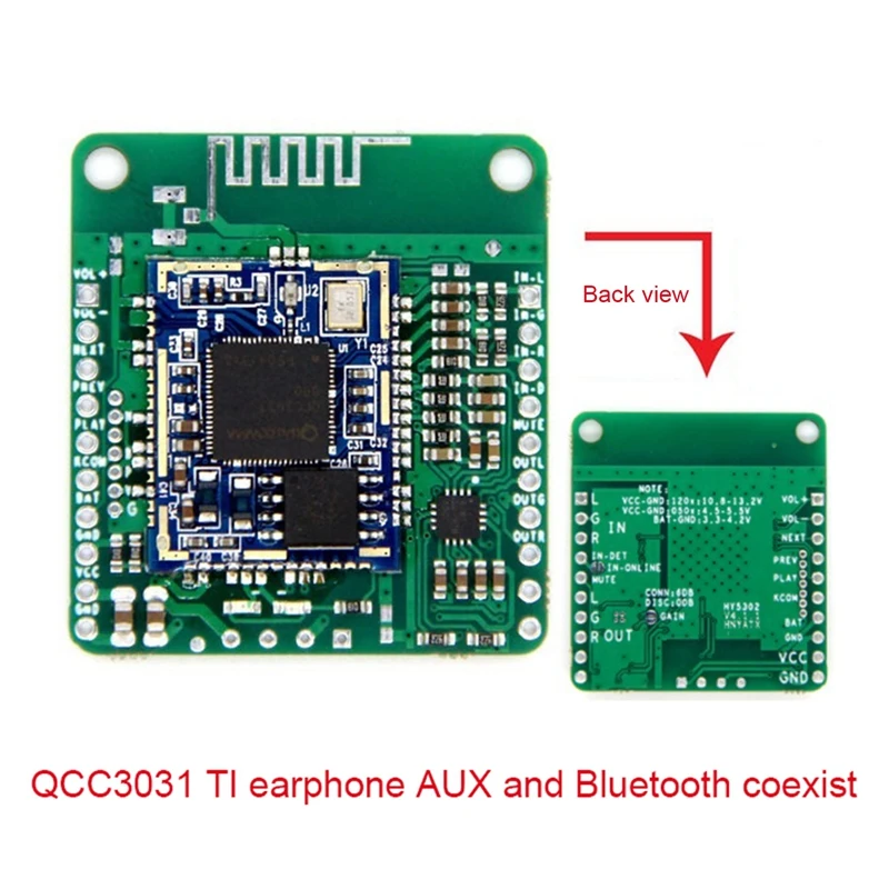 QCC3031 APTXHD Moodul Audio Sisend LINE-IN Kadudeta Hifi 5.0 Bluetooth Vastuvõtja Juhatuse BT Headset(NR KS-sse 3.3-4.2 V)