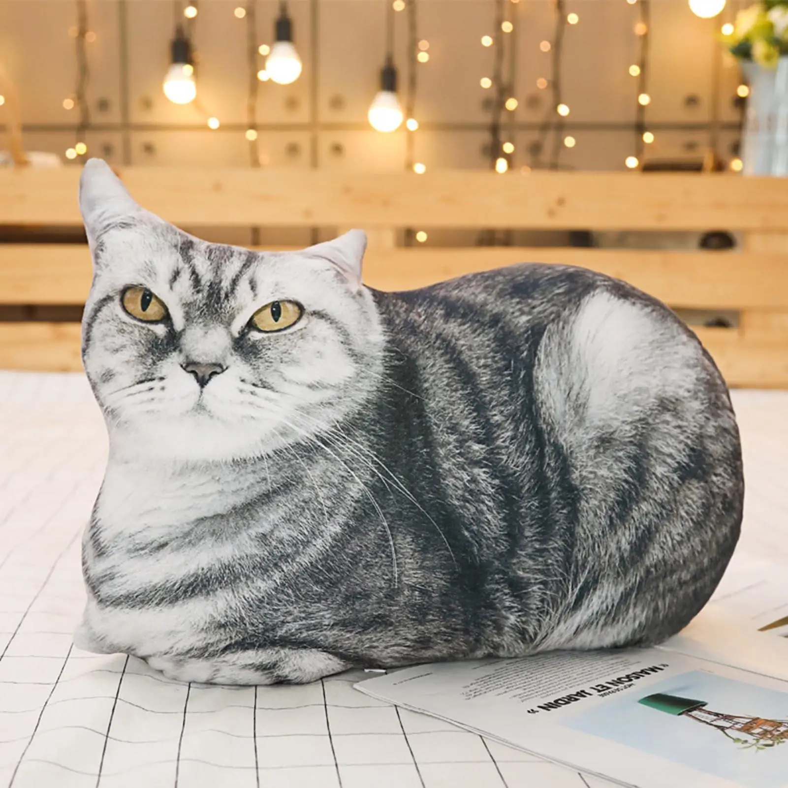Realistlik Loomade 3D Padi Tiiger Pehme Palus Mänguasi kahepoolne Trükkimine Kass Nukk