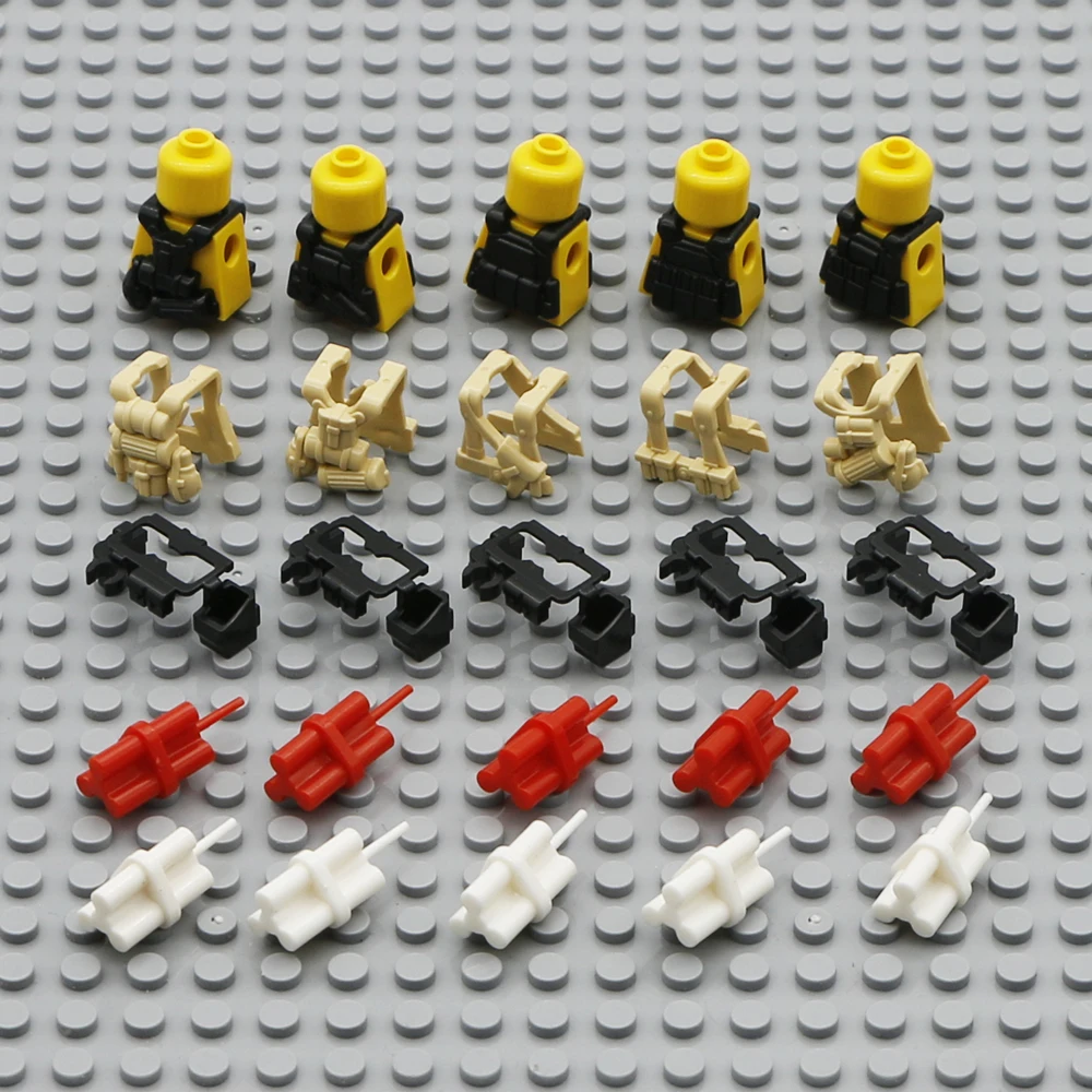Sõjalise Relva Tarvikud ehitusplokid Keha Raudrüü Vest WW2 SWAT Linna Politsei Sõdur Joonis Tellised Mänguasi Ühilduvad Lego