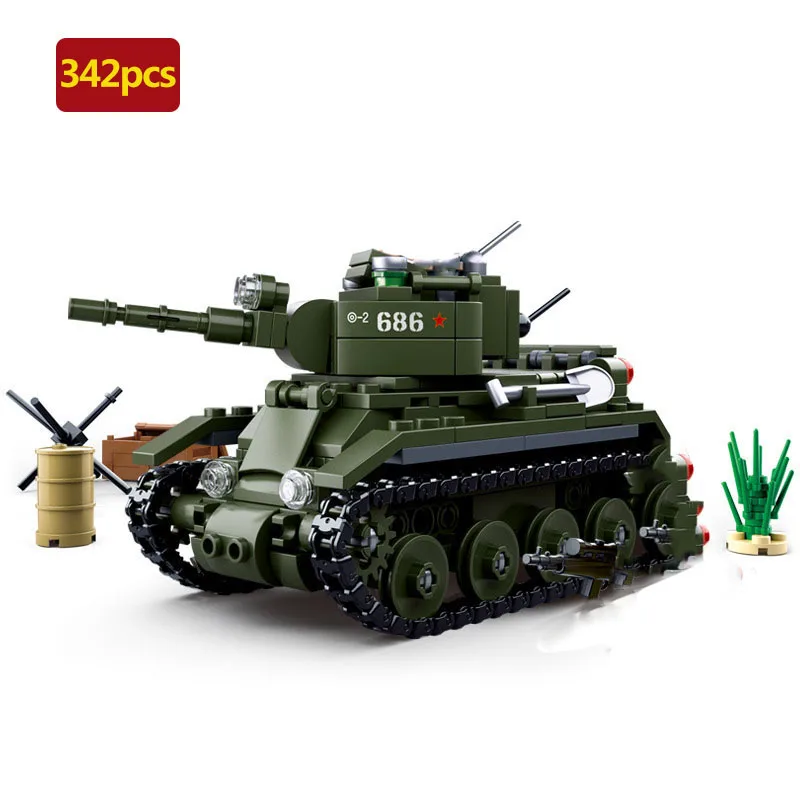 Sõjalise seeria maailmasõda vene BT-7 Kerge Ratsavägi Tank sõdur relva DIY Mudel ehitusplokid Mänguasjad, Kingitused