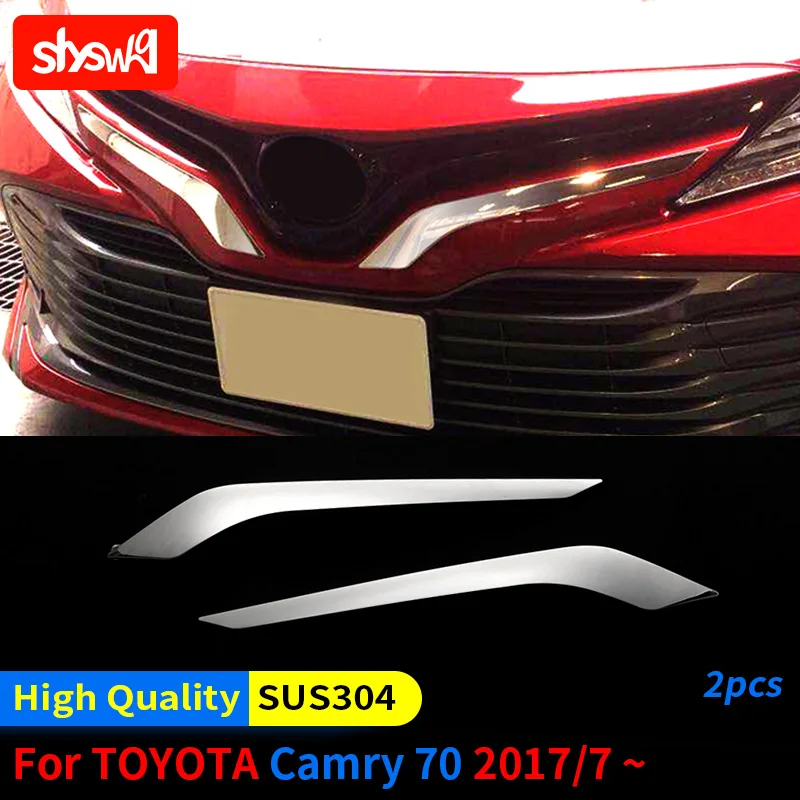 Tarvikud Toyota Camry 70 2017-2021 Ees Embleem Sisekujundus Vormimise Logo Ribad Roostevabast Terasest Komplekt, Kleebised Teenetemärgi 2 TK
