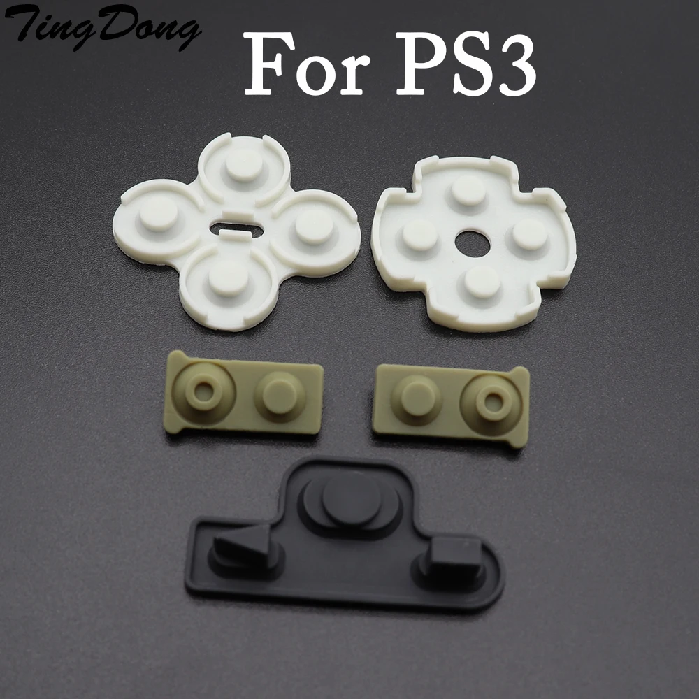 TingDong Sony PS3 DualShock Töötleja Pehmest Kummist Asendamine Silikoon Juhtiv Liim Nuppu Padi klaviatuur