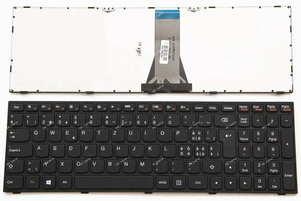 Uus Šveitsi Schweizer SW Šveits Tastatur Klaviatuur Lenovo B50-30 B50-30 Touch B50-45 B50-70 B50-80 Must Raam Must