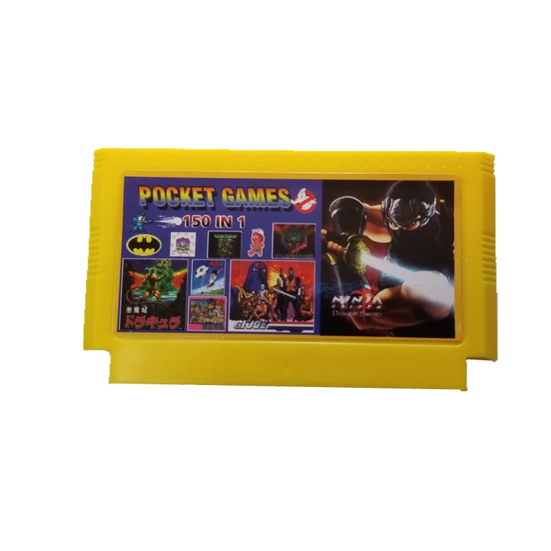 Uute tulijate 8-bitine video mängu kaart nintend pere mängukonsool 60 pin-150 1 mängud kassett