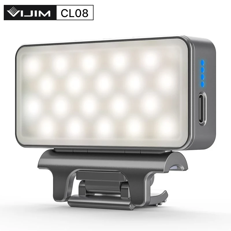 VIJIM CL08 LED Video Konverentsi Kerge Klamber Live Lamp 3000K-7000K Kaasaskantav Täida Valguses Veebikaamera Kerge tahvelarvuti Mac Macbook