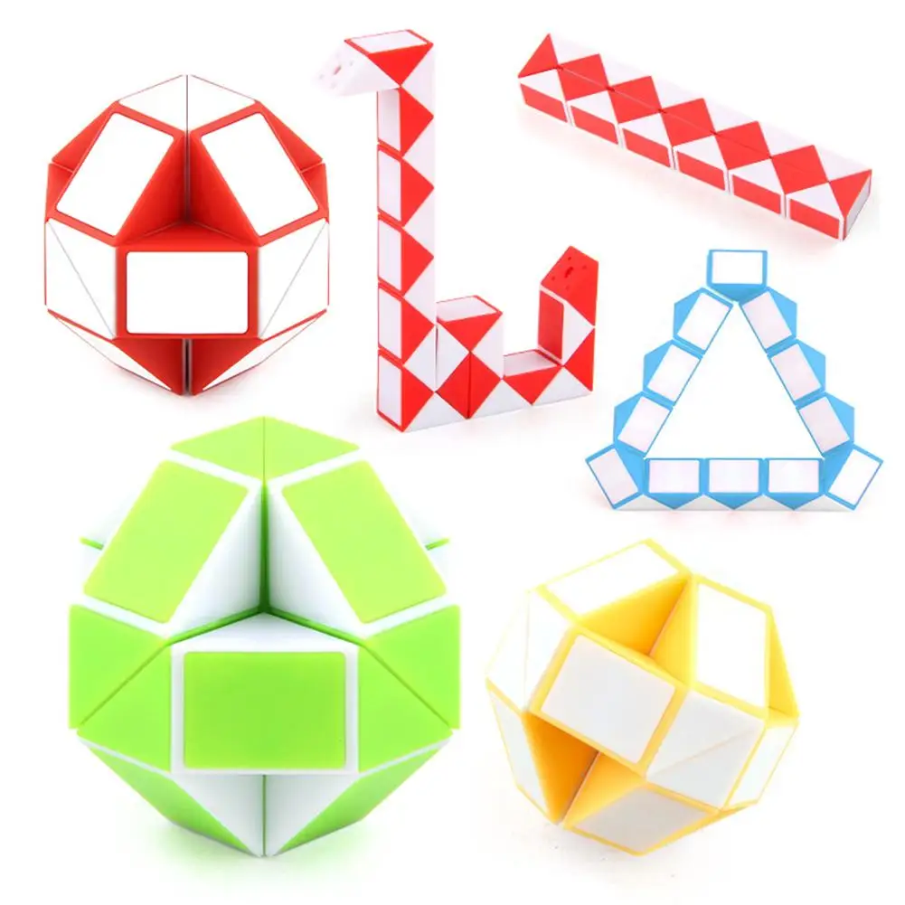 Värviline 24-segmendi Mini Erinevaid Magic Valitseja Stress Relief Mänguasjad Anti-stress Madu-kujuline Magic Cube Puzzle Varajase Hariduse Vahendid