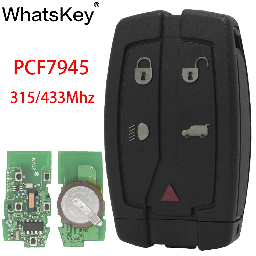 WhatsKey 5 Nuppu Smart Remote Key 315/433Mhz PCF7945 Kiip Land Rover NT8TX9 Freelander 2 LR2 Spordi Sisesta väike Tera