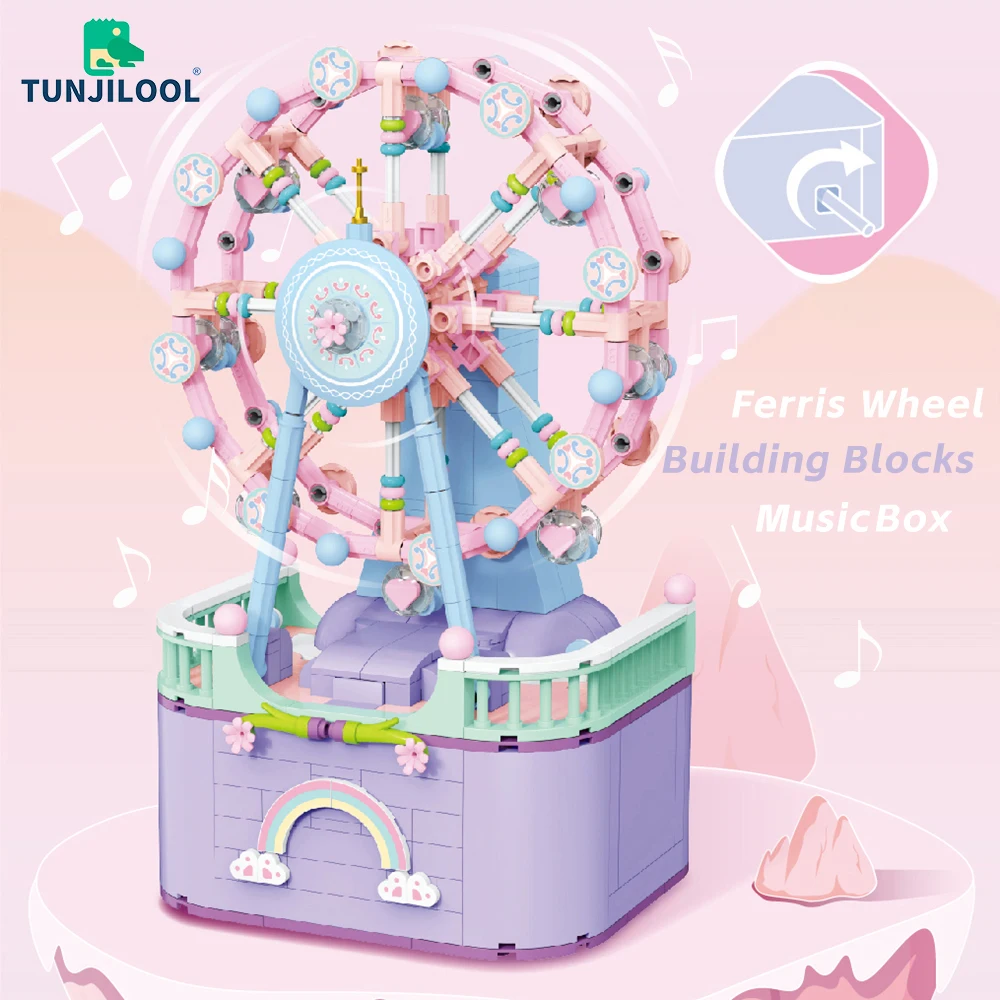 Wltoys Karussell ehitusplokid Ferris Wheel Mini Tellised Linna Sõbrad lõbustuspark Mänguväljak Loominguline Kääbus KES Komplekt Mänguasjad