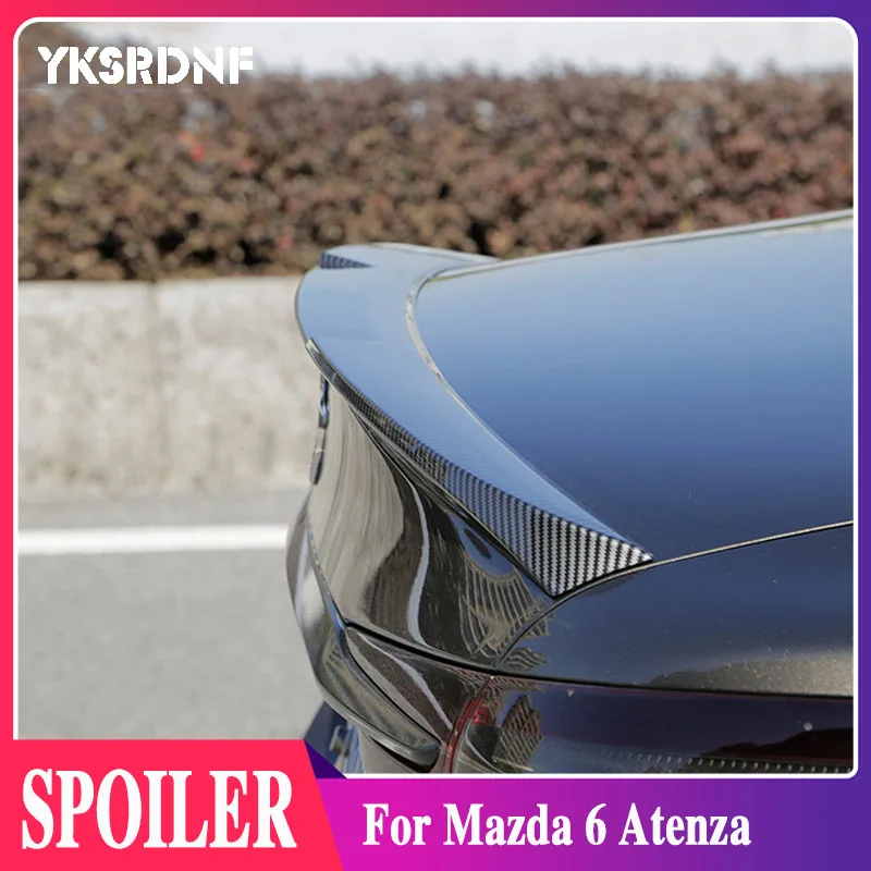 YKSRDN Jaoks Mazda 6 Atenza Spoiler 2014 2015 2016 2017 2018 2019 2020 ABS süsinikkiust mustriga, Materjal Auto Värv Spoiler Spoiler
