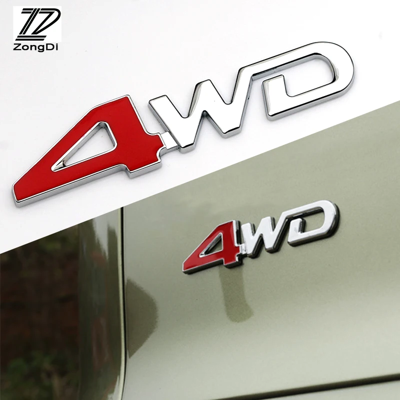 ZD 1tk Auto 3D Metall Kleebis 4WD, 4X4 Puhul Mitsubishi asx outlander lancer Mercedes w203 w211 w204 Seat leon mk2 Buick tarvikud