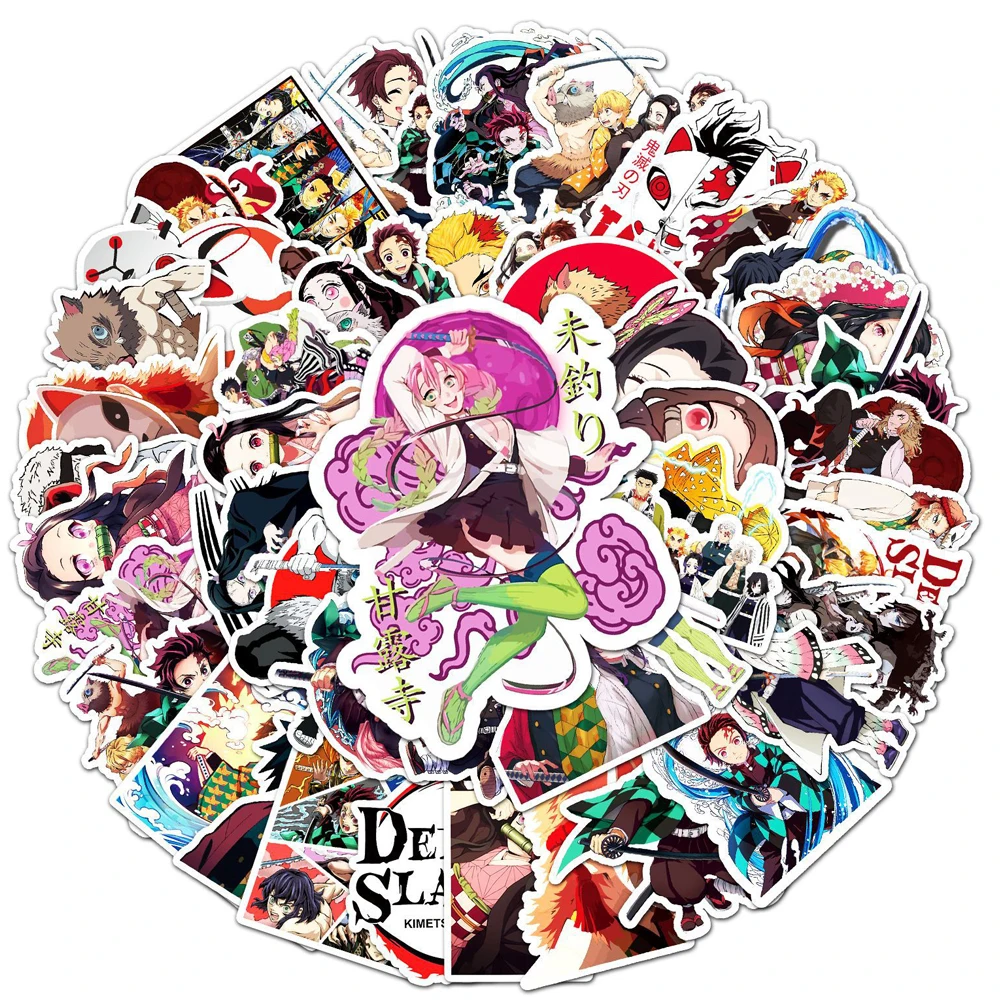 10/30/50tk Anime Demon Slayer Kimetsu No Yaiba Kleebised Graffiti Kleebised Telefon Sülearvuti Pagasi Auto Veekindel Kleebis Kids Mänguasi