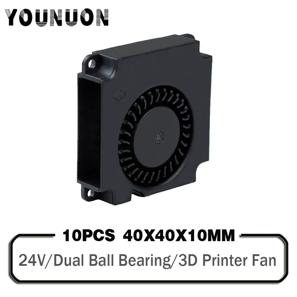 10TK YOUNUON 3D Printeri Osad 4010 Harjadeta DC Turbo Jahutus Ventilaator Ventilaator 12V 40mm 40x40x10mm 2Pin
