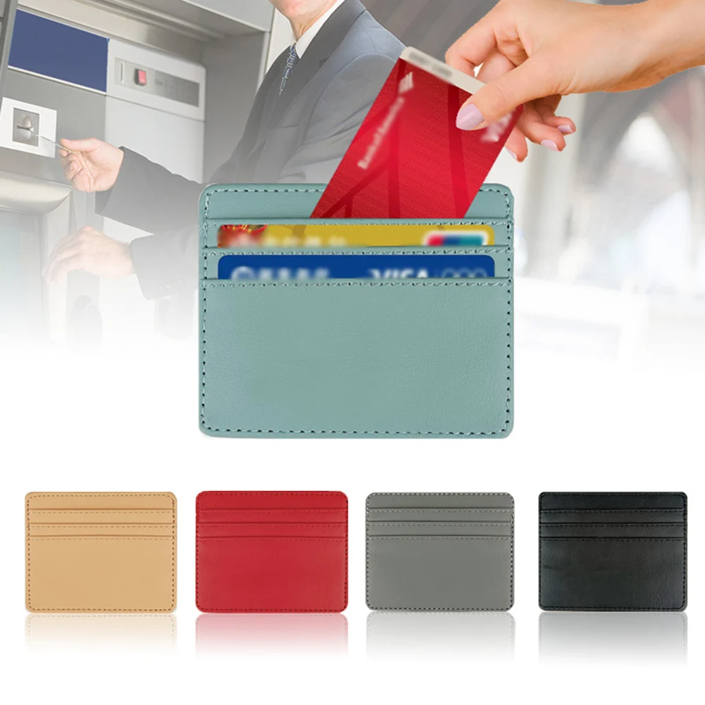 1TK Super Slim Pehme Rahakott PU Nahast Meeste Rahakott, Mini Krediitkaardi Omanikud Rahakott Õhuke Tahke Kaart Kotis Väike Kotid Naistele